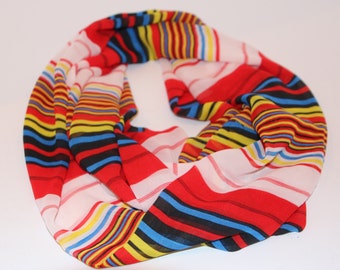 Striped Light Weight Infinity Scarf