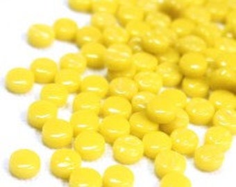 8mm Round Mosaic Tiles - Lemon Gloss - 25g