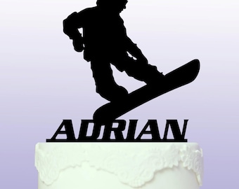 Personalised Snowboarding Cake Topper