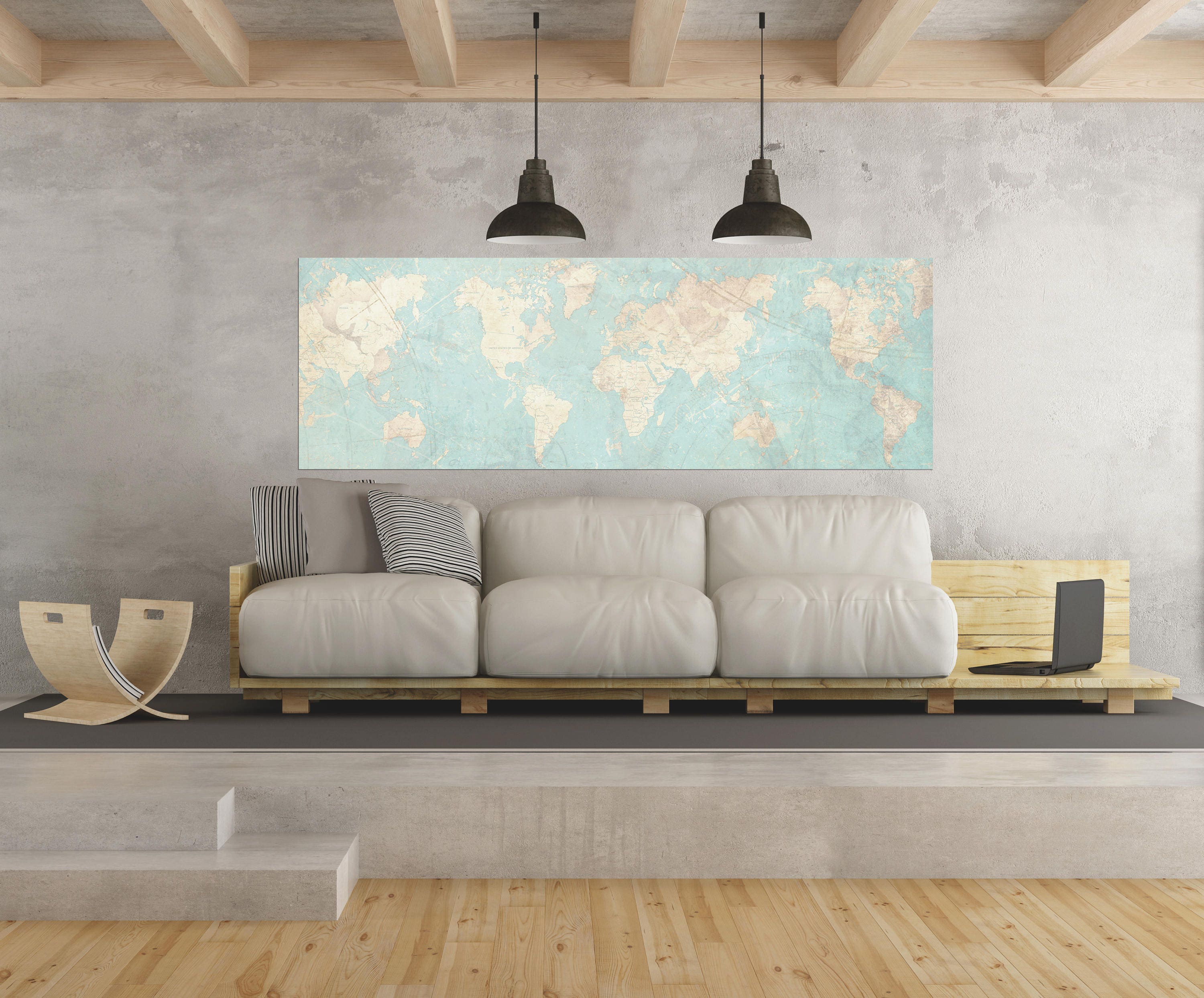 world map canvas print vintage map world map horizontal extra large wall art vintage map antique oversized pastel map huge wall art poster