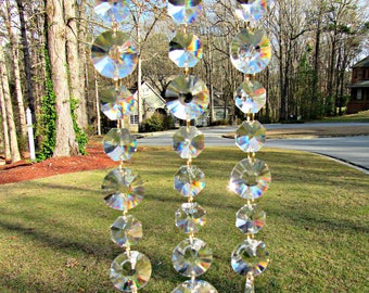 Clear Crystal Sun Disk Sun Catcher, Crystal Suncatcher, Wedding Gift, Birthday Gift, Yard Art, Garden Decor, Window Art, SCD115