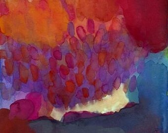 You Are My Sunshine, Large Art Print, Abstract Watercolor, 16 x 20