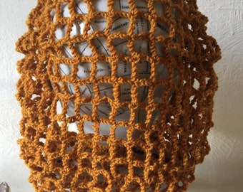 1940s handmade crochet ‘1942 perky snood’ shorter length