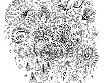 digital download print your own colouring page for original