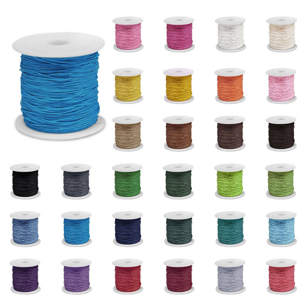 1 Roll 80M Waxed Cotton Cord 0.8/1/1.5/2mm Macrame String