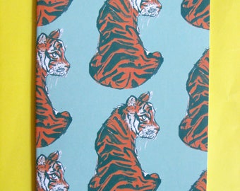 Tiger Pattern Notebook Lined A5