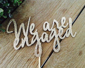 engaged cake topper marriage wedding acrylic engagement party