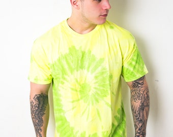 lime green tie dye shirt