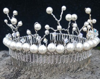 Silver and pearl tiara