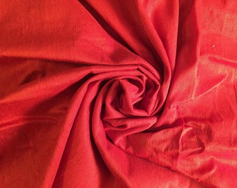 Red Dupioni Silk by the Yard or Half-Yard