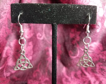 Handmade Triquetra Fishhook Earrings