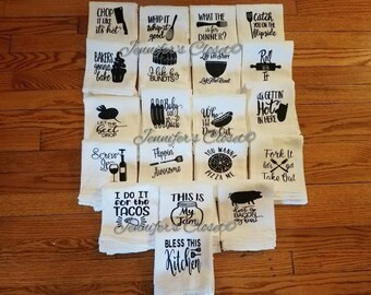 Dish Towels, Kitchen Towels, New Home Gift, Funny Gifts, Flour Sack Towel, Hostess Gift, Towels, Mother, Father, Christmas, wedding Gifts