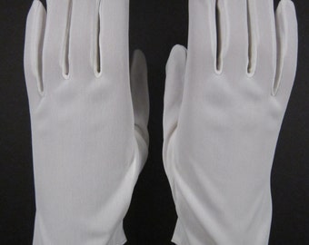 6-6-1/2 - Vintage White Dress Gloves - 8-1/2 inches long (679g)