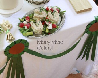 Derby Party, Equestrian Party, Banner, Bunting, Horse Show Ribbon, Run for the Roses Bridal Shower, Pony Party, Kentucky Derby Decorations