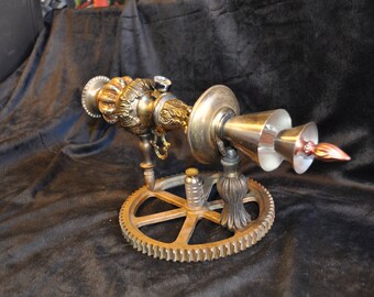 Ray Gun " ELECTRON DISPERSER RAYGUN " Table Top Steampunk Sci-fi Victorian Industrial