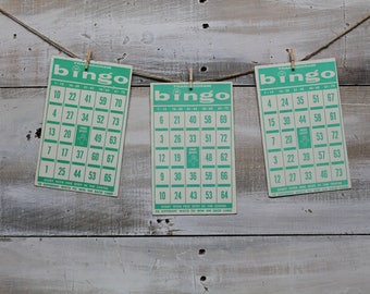 20 Vintage Bingo Game Cards, Transogram Bingo Cards, 1960's, Wedding Games