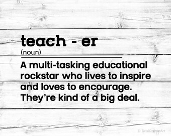 Teacher definition | Etsy