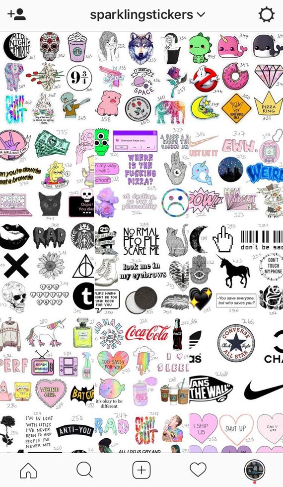 350 stickers you choose tumblr grunge indie