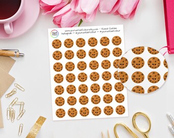 Kawaii Cookie Planner Stickers - perfect for Erin Condren Life Planner, Kikki K, Happy Planner, Journal, Filofax Planner, food, treat