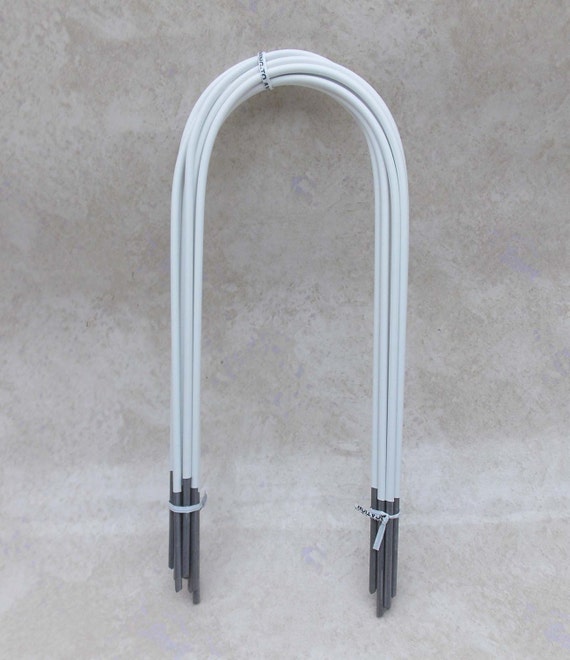 Croquet WICKETS HOOPS Set of 9 Heavy 9 Ga. Steel White Plastic