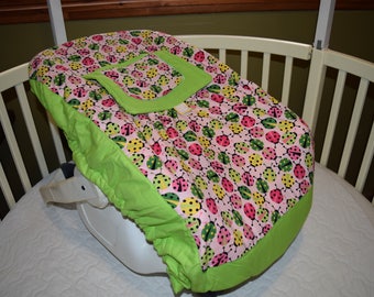 New Pink Ladybug Infant Seat Carrier Cover