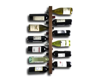 Wine Rack - Wooden Wine Storage - Wood Wine Rack / Handmade Wood Art / Space Organizer / Minimalist Kitchen Bar