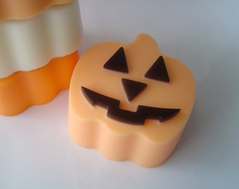 Soap - Classic Halloween Jack-O-Lantern Pumpkin Soap - Goat's Milk Soap - candy corn Scented