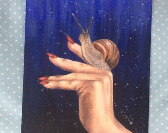 Original Acrylic Painting on Canvas Board