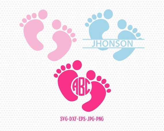Download Baby monogram svg Baby feet svg Nursery svg Baby feet