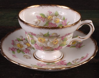 Rosina Bone China Cup and Saucer, England
