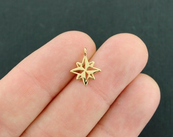 Compass Star Pendant Charm Gold Filled - GC1041 NEW2