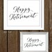 printable happy retirement sign instant download