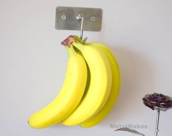 Banana Hanger, Fruit Holder, Banana Holder, Banana Stand, Plantain Wall Hook, Micro Kitchen, Storage Solutions, Gift Idea, Housewarming