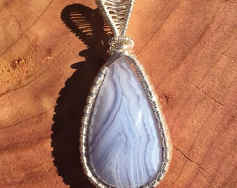 Blue Lace Agate Pendant