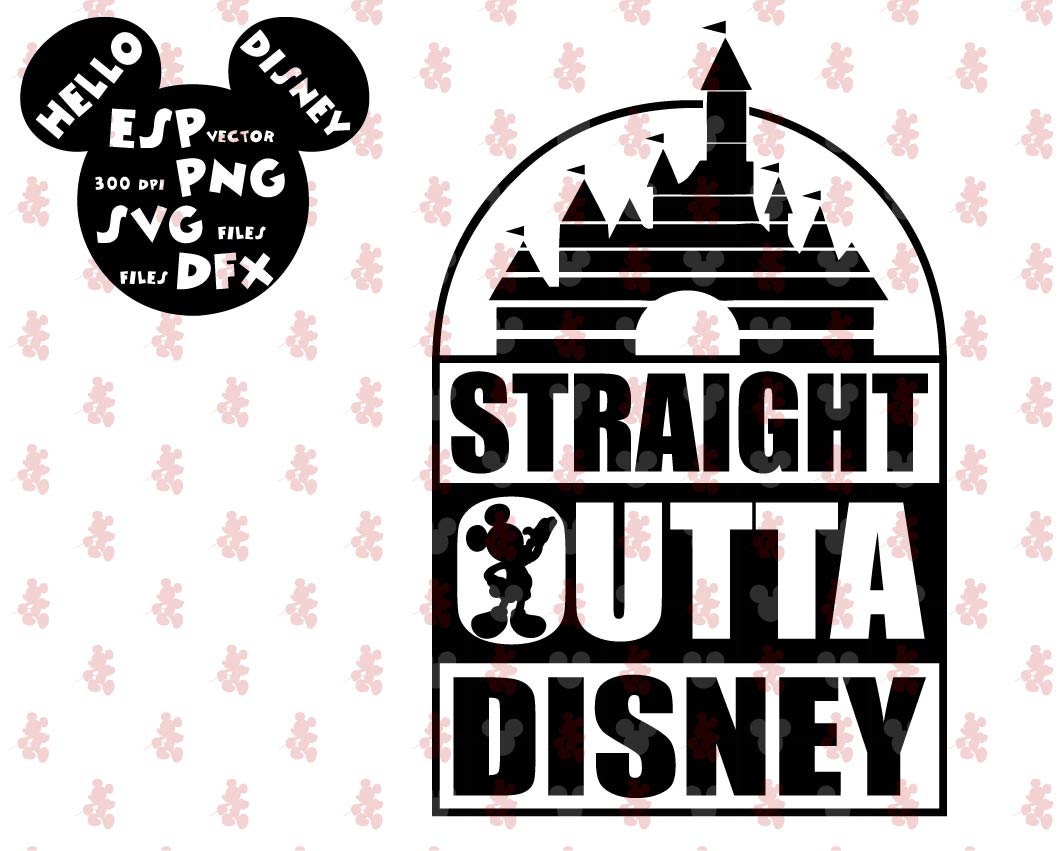 Download Straight Outta Disney SVG Clipart Disney Cut files Mouse