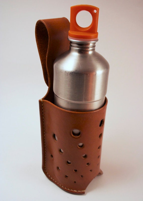 2Dog Leather Belt Bottle Holder Holster 750ml