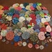 yoyo, yoyo lot, random sizes, handmade, 100 assorted sizes, yoyos from 5/8 inch up to 2 inch, vintage and newer fabric, sewing supplies