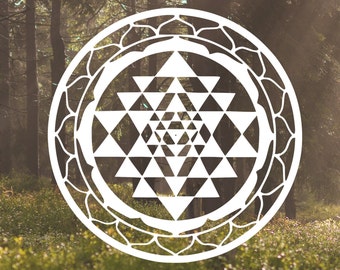 Sri Yantra Sacred Geometry Die-Cut Decal Car Window Wall Bumper Phone Laptop
