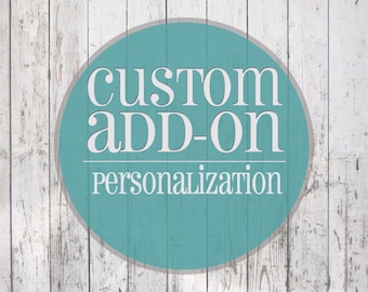 Add on for custom text on back of pillow