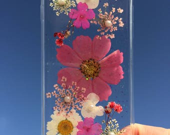 Flower IPhone X Case / Pressed Flower Iphone Case / I Phone X Case / Dried Flower Case / Real Flower Case / for iPhone 7, 7+, 8, 8+