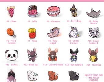 Pick 3 or more Enamel Pins - Collectable Enamel Pin Cloisonné Lapel Pin Badge Kawaii Pin Brooch