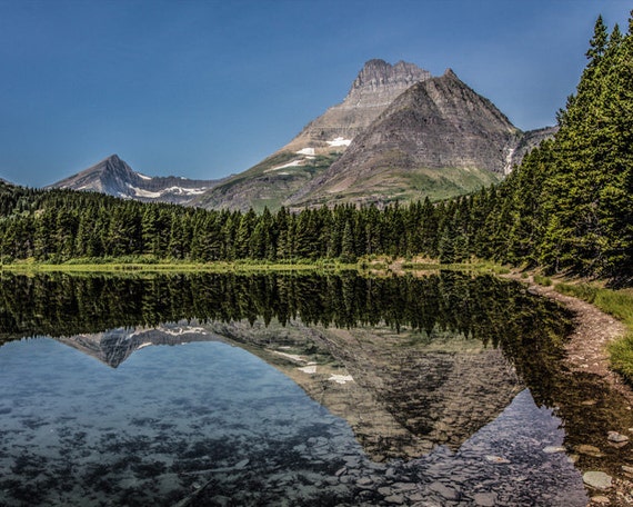 FISHERCAP LAKE Glacier National Park photo. Fine art