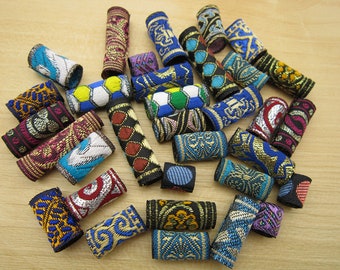 fabric Dreadlock beads dread tube hair braid Jewelry Making Accessories about 8-10mm hole