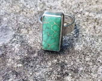 Australian variscite, 925 sterling silver ring
