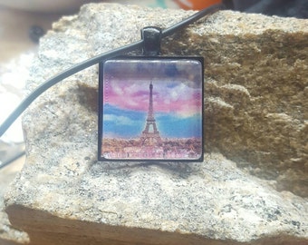 Colorful Eiffel Tower Pendant