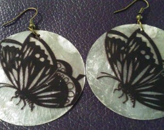 Butterfly Capiz Shell Earrings
