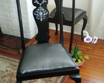 Splatback chair, hand painted