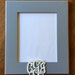 Personalized Monogram with Crystals Hand Painted Wood Frame