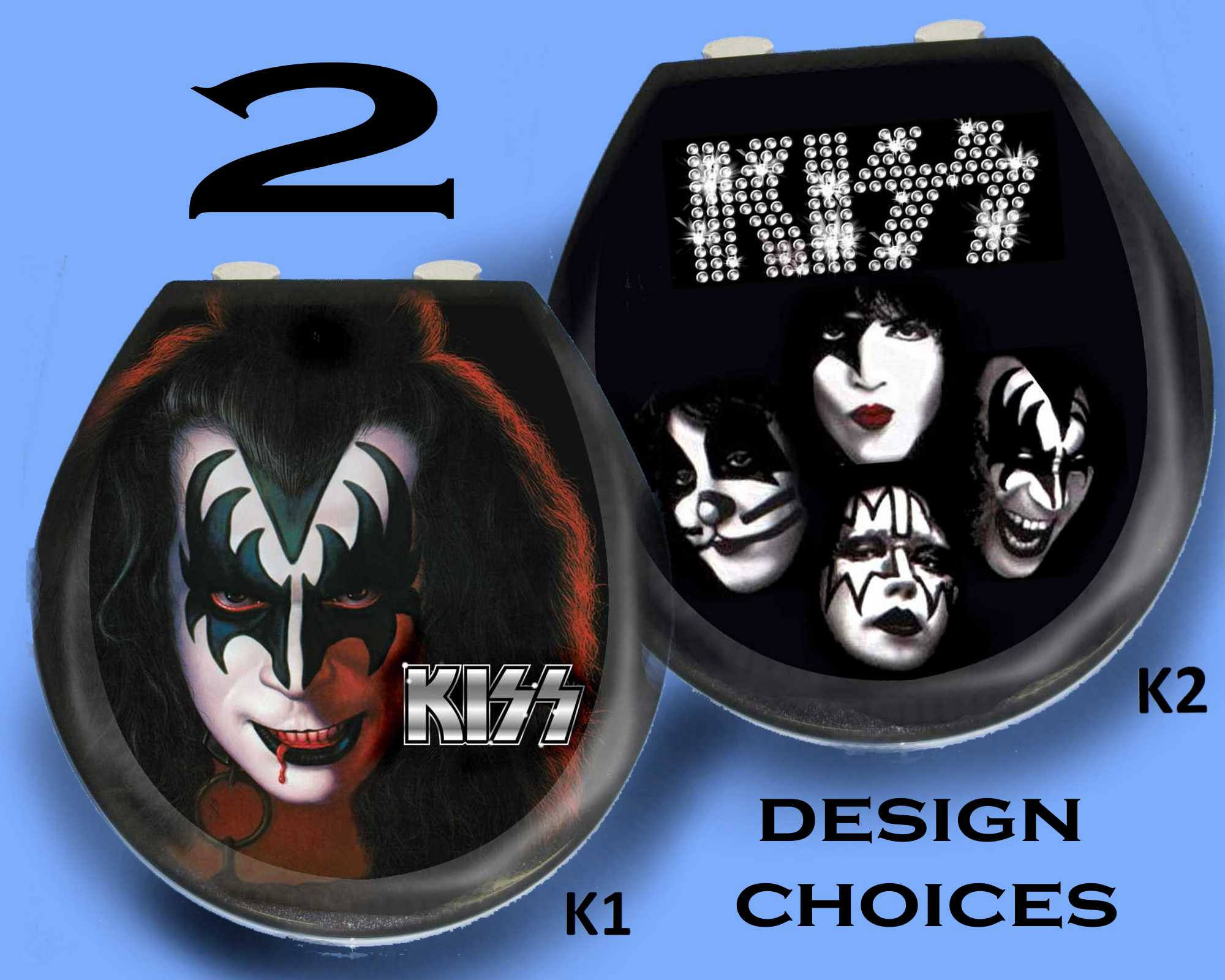 KISS Music Custom Airbrushed Toilet Seat 2 Design to choose