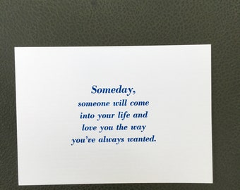 Someday Love Letterpress Print